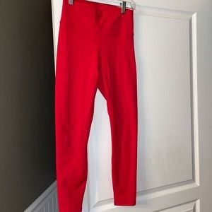 Red Fabletics Powerhold Leggings